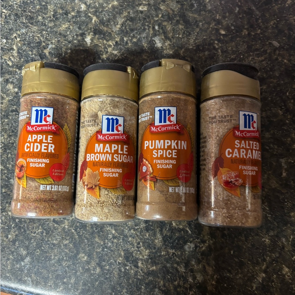 Set of 4 McCormack Finishing Sugars